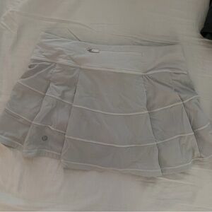White Lululemon Pace Rival Mid-Rise Skirt